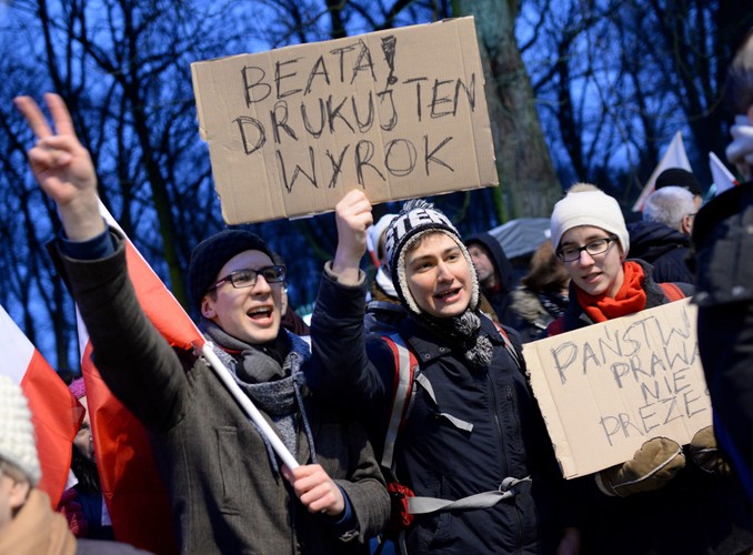 Protest przed Kancelarią Prezesa Rady Ministrów