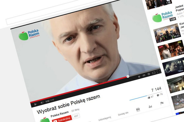 Pierwszy spot i od razu wpadka Gowina. Luki w uzębieniu, błąd ortograficzny...