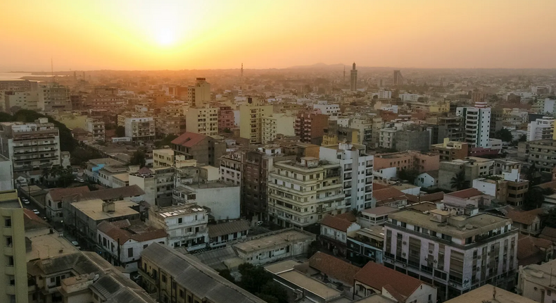 Vue aérienne de Dakar - Sénégal