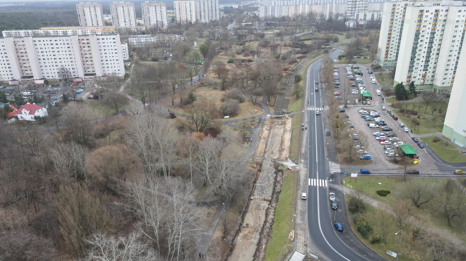 Część przebudowywanej trasy kórnickiej sąsiaduje z użytkiem ekologicznym Traszki Ratajskie fot. PIM