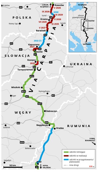 Via Carpatia przebija się przez góry na Słowację