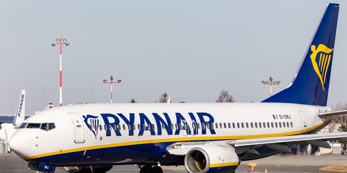 Samolot linii Ryanair nie wystartował z Londynu z powodu złych warunków atmosferycznych