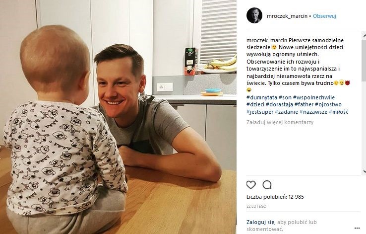 Marcin Mroczek z synem