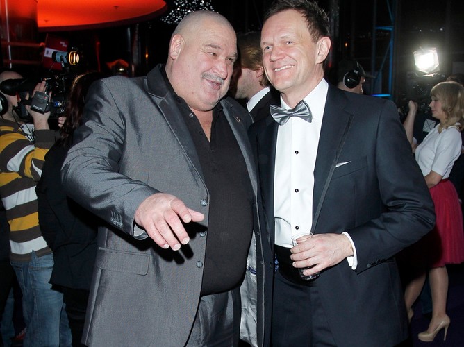 Grzegorz Skrzecz i Cezary Pazura