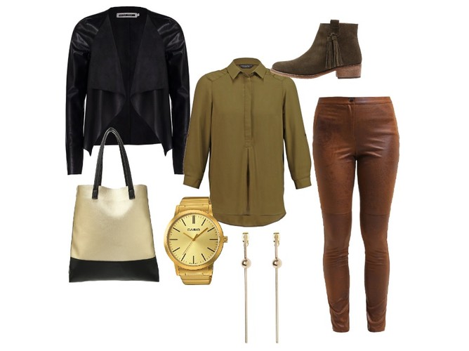 STYLIZACJE z ubraniami ze skóry