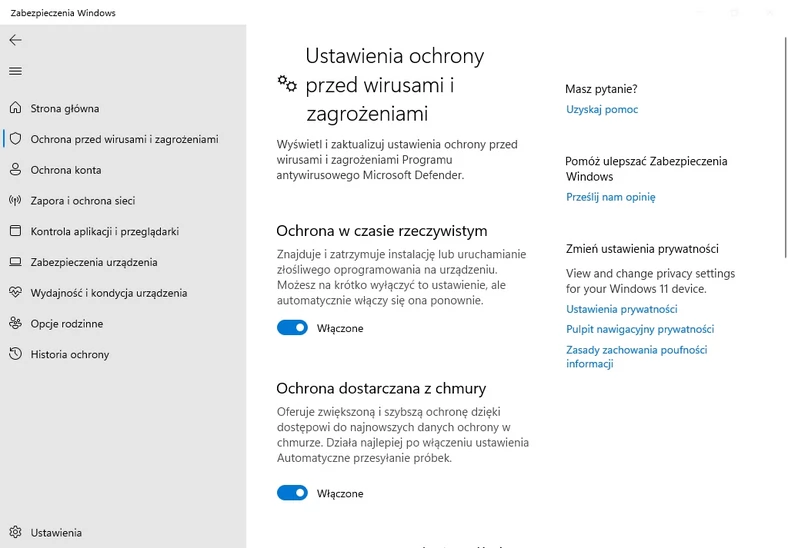 Windows Defender stawia na systemowe menu, a to nie zawsze jest łatwo zrozumiałe i przejrzyste