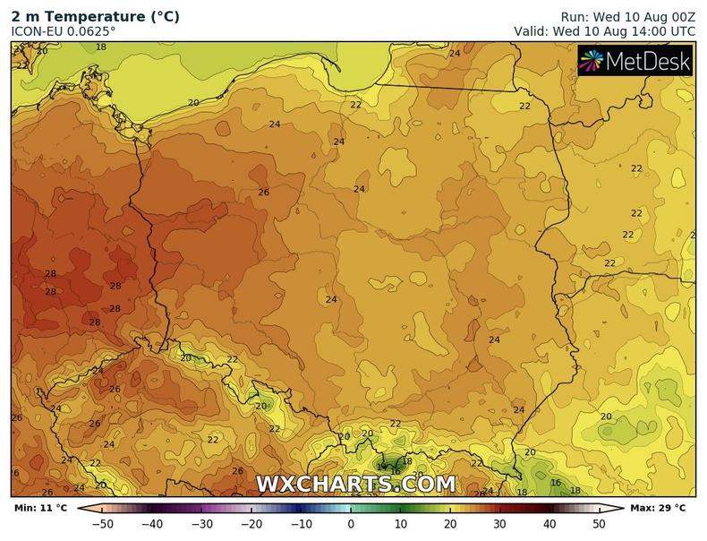 Będzie ciepło, a na zachodzie gorąco