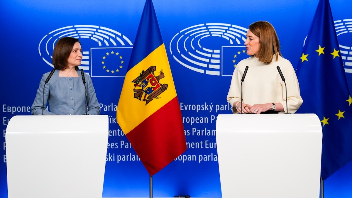 Predsedníčka EP Roberta Metsola sa stretla s moldavskou prezidentkou Maiou Sanduovou.