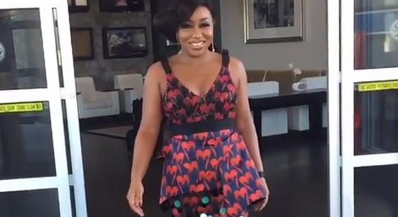 Rita Dominic in custom Lisa Folawiyo