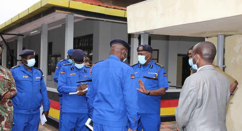 Inspector General Hillary Mutyambai with senior officers