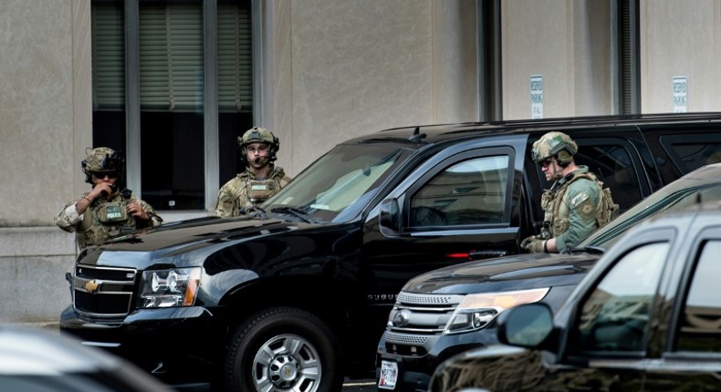 US Marshals at a 2017 court hearing for Mustafa al-Imam, who was sentenced to 19 years and six months in prison for his role in the 2012 Benghazi attack