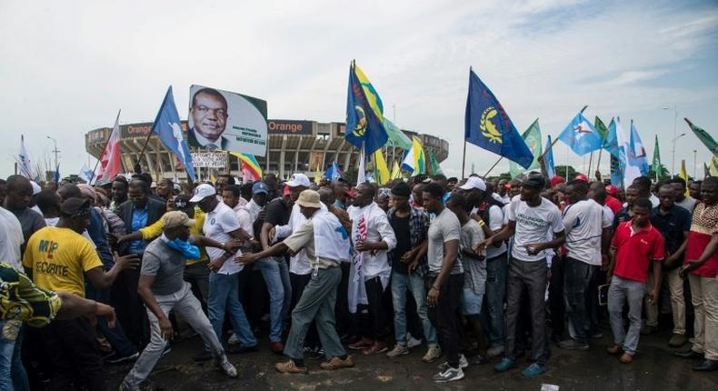 An opposition protest against the electoral process in Kinshasa on October 26. Many foes of the regime fear rigged polls in December