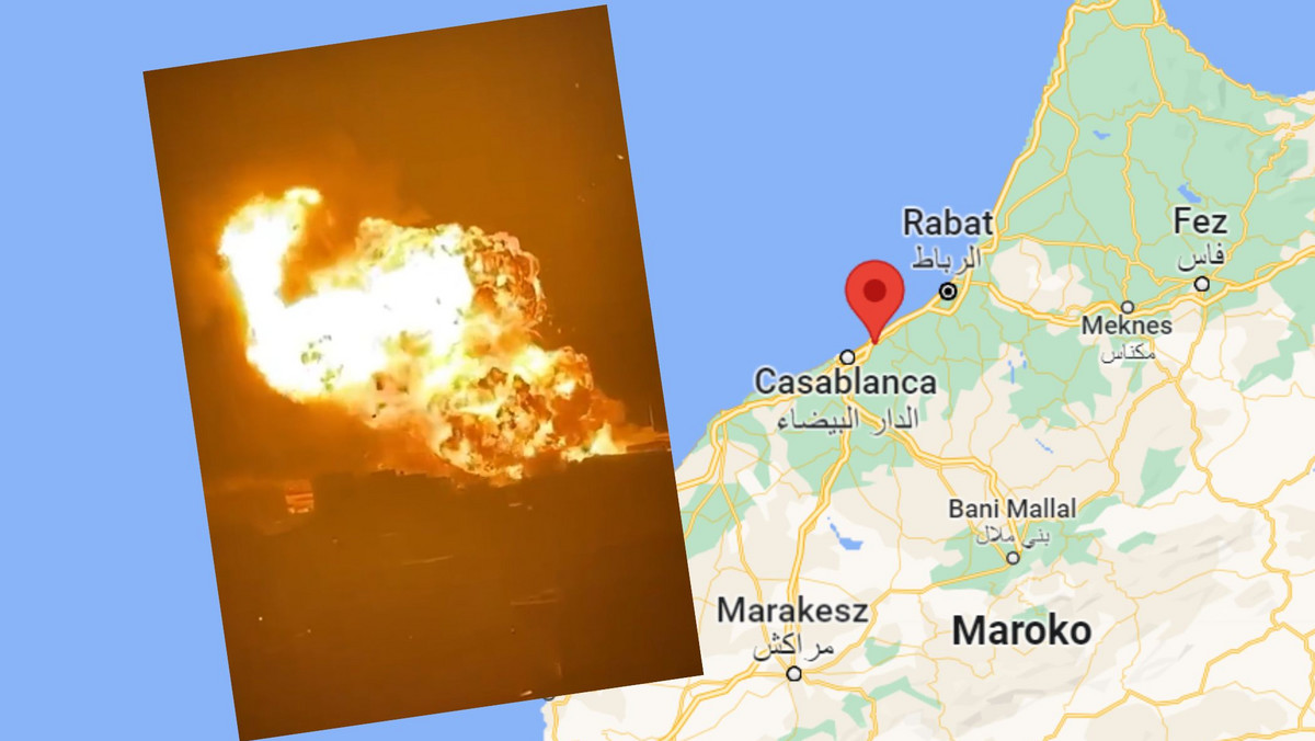 Potężny wybuch gazu w porcie w Maroku [NAGRANIE]