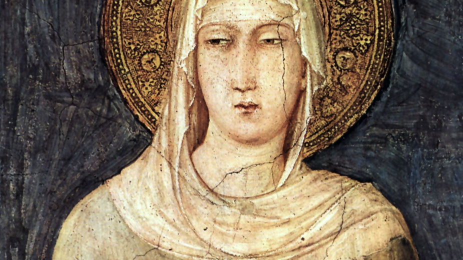Św. Klara z Asyżu na fresku (Simone Martini, ok. 1320 r.) 