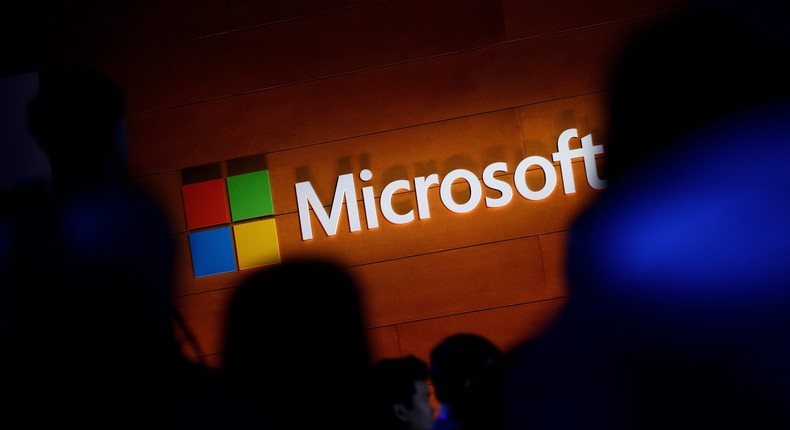 The Microsoft logo. Drew Angerer/Getty Images