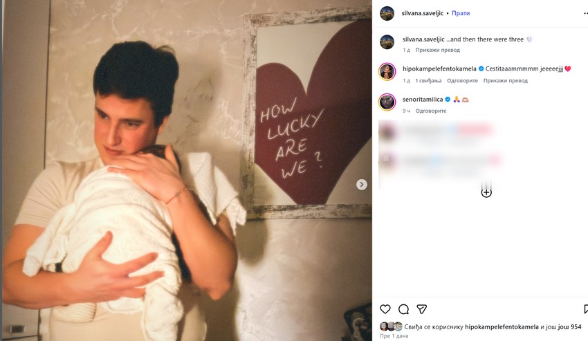 Milica Pavlović komentarisala Silvani objavu 