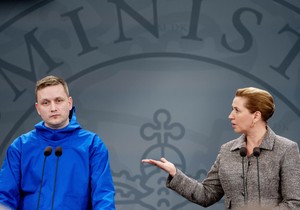 Premijer Grenlanda Jens Frederik Nilsen i danska premijerka Mete Frederiksen u Kopenhagenu