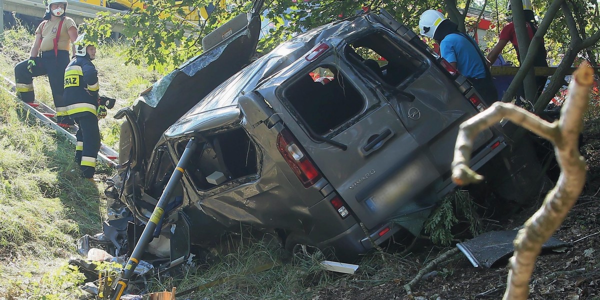 Koszmarny wypadek w Wielkopolsce. Nie żyją dwie osoby, siedem jest rannych