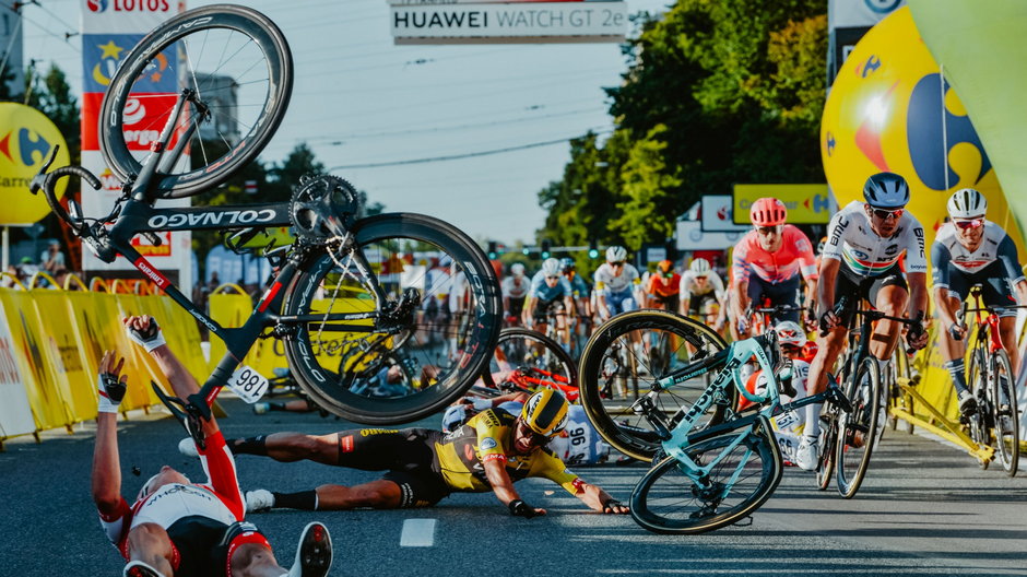 Wypadek na trasie Tour de Pologne z udziałem Dylana Groenewegena