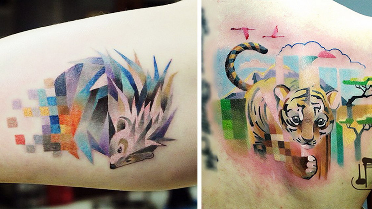 Lubisz "zwierzęce" tatuaże? Jeśli tak, to te projekty rosyjskiego artysty z pewnością przypadną ci do gustu. Obrazki wyglądają jak graficzne projekty z komputera.