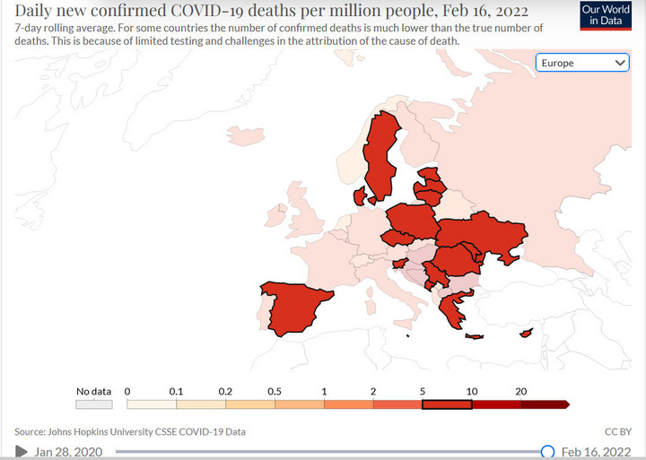 COVID-19 w Ukrainie. Zgony na milion osób. Sytuacja obecna 