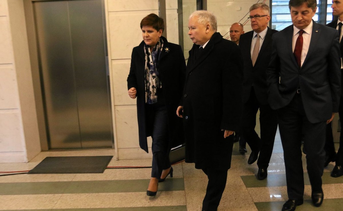 Beata Szydło i Jarosław Kaczyński