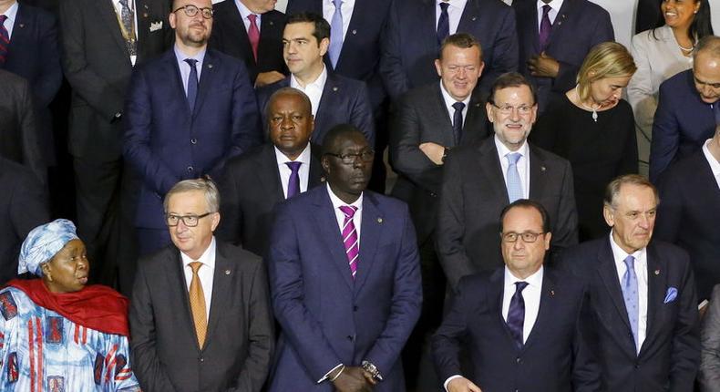 European Union (EU) and African leaders take part in a group photo during the Valletta Summit on Migration in Valletta, Malta, November 11, 2015. REUTERS/Yves Herman