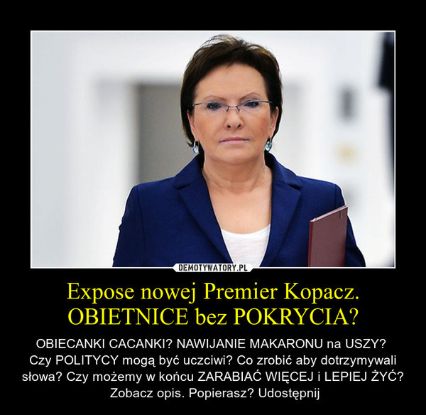 Premier Kopacz wygłosiła exposé