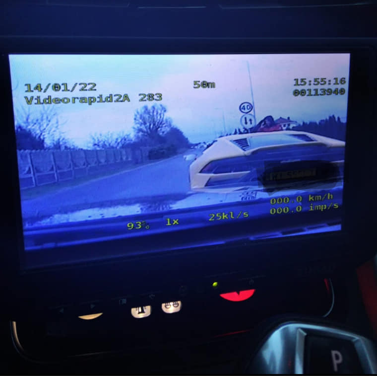 Lamborghini zatrzymane przez policję