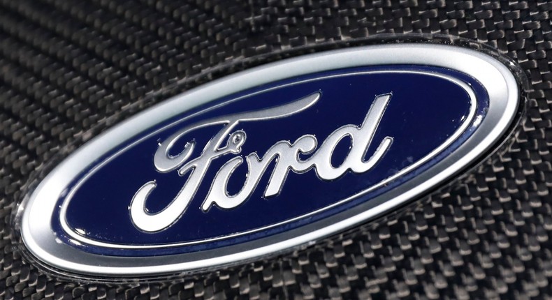 FILE PHOTO: The Ford logo is seen on a vehicle at the New York Auto Show in the Manhattan borough of New York City, New York, U.S., March 29, 2018. REUTERS/Shannon Stapleton