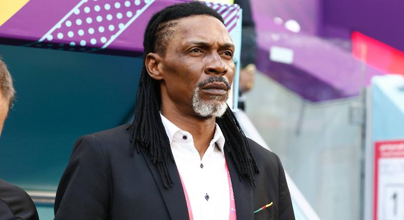 Cameroon head coach Rigobert Song on November 24, 2022.