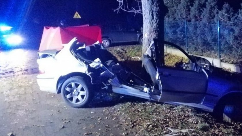 Brzeźnio. W wypadku zginął kierowca BMW. Ucierpieli również jego pasażerowie