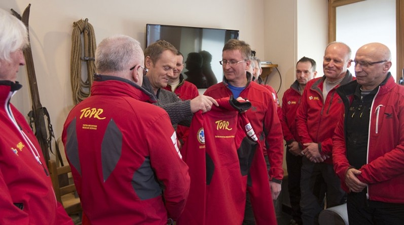 Donald Tusk w centrali TOPR