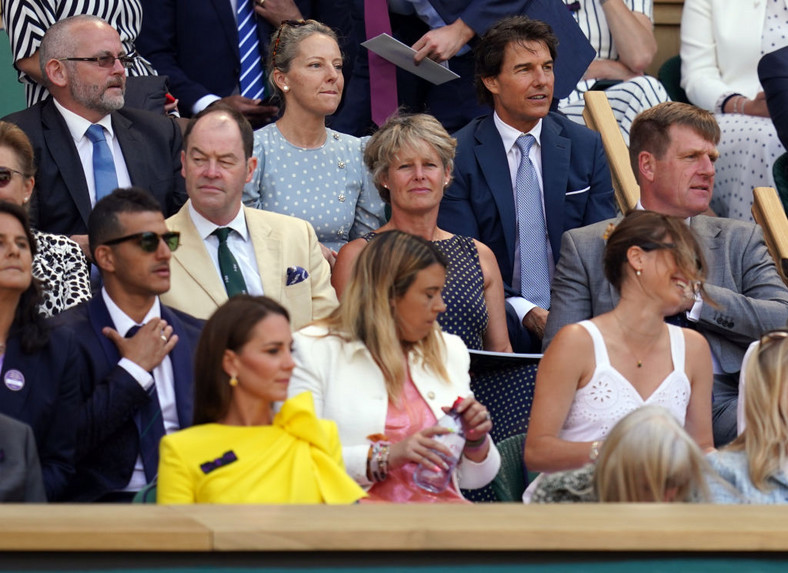 Kate Middleton i Tom Cruise w Royal Box na finale Wimbledonu