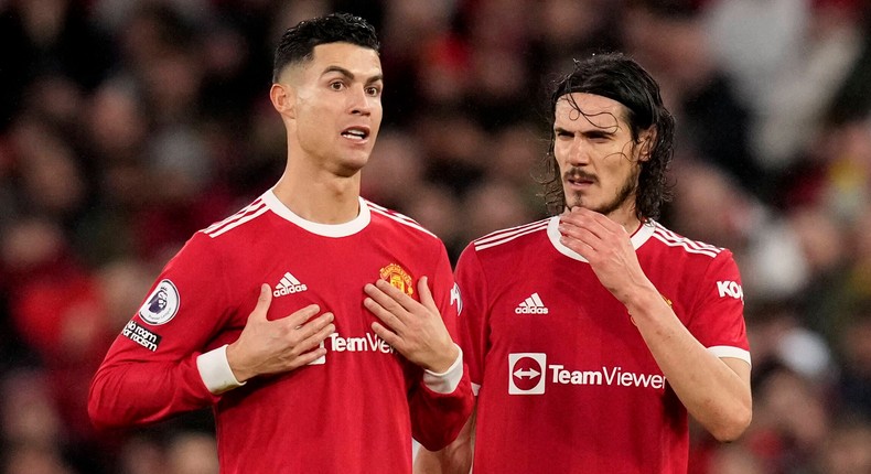 Ronaldo and Cavani spent a year together at United. Sportimage