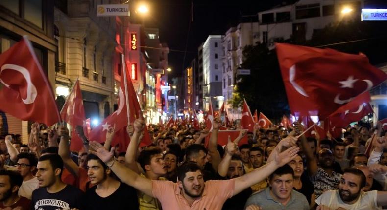 People took to the streets in Istanbul and around Turkey in support of President Recep Tayyip Erdogan as he battled to regain control during last July's attempted coup.