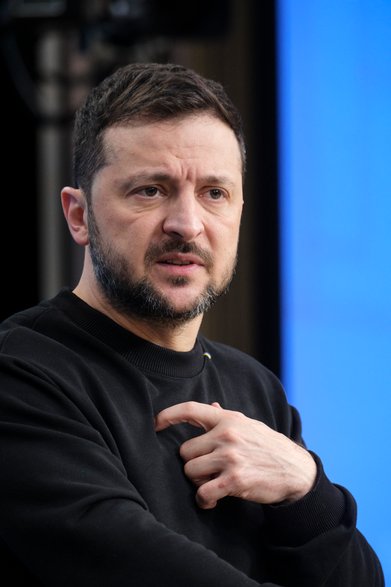 Wołodymyr Zełenski w Brukseli, grudzień 2024 r.