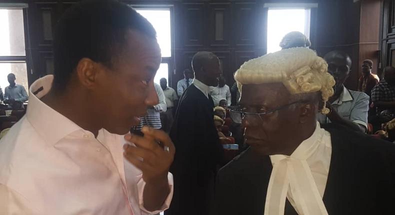 Omoyele Sowore and his lawyer, Femi Falana