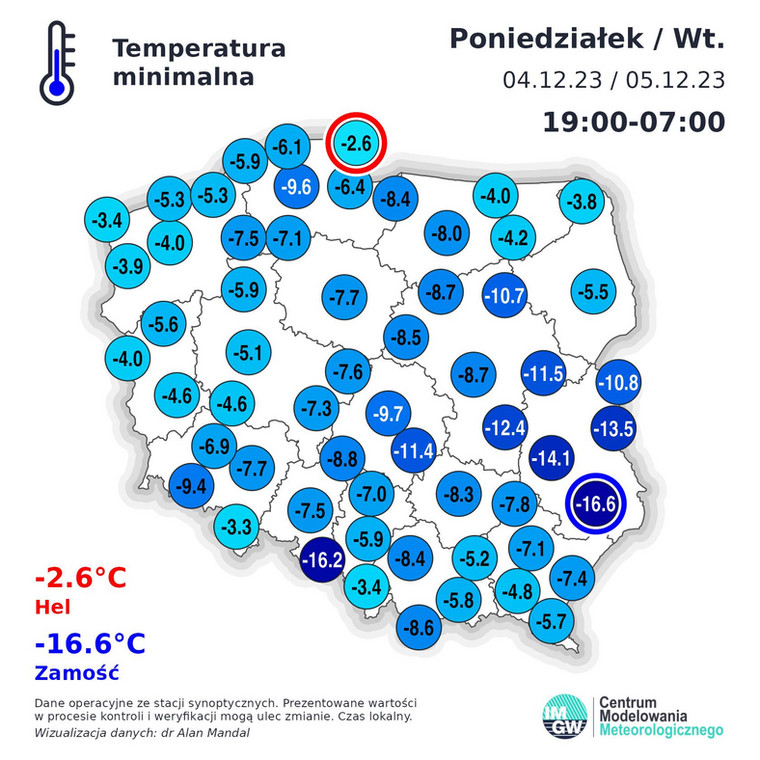 To była bardzo mroźna noc