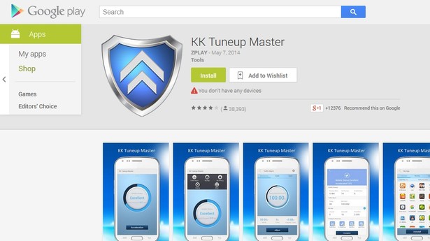 Aplikacja KK Tuneup Master w sklepie Google Play