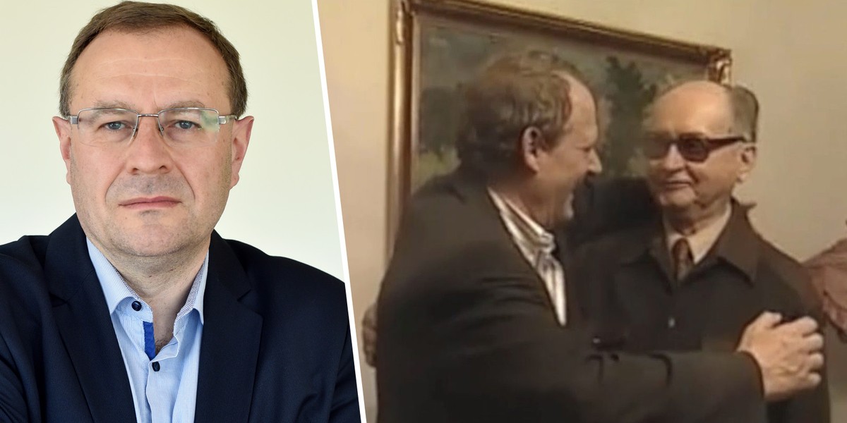 Prof. Antoni Dudek komentuje film, na którym  Adam Michnik ściska gen. Wojciecha Jaruzelskiego. 