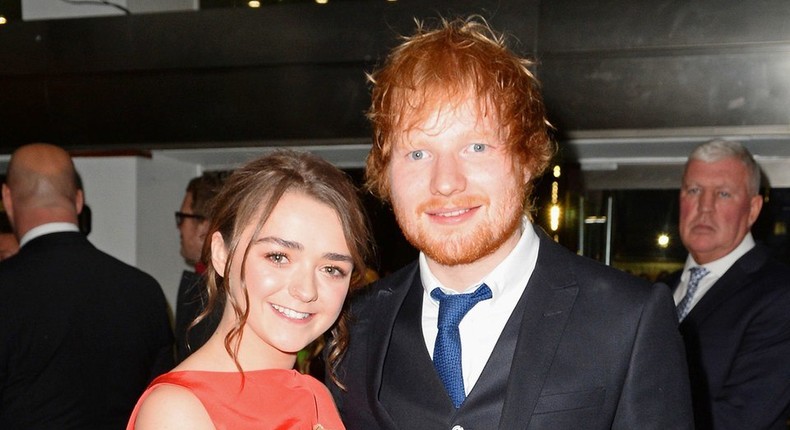 Ed Sheeran and Maisie Williams