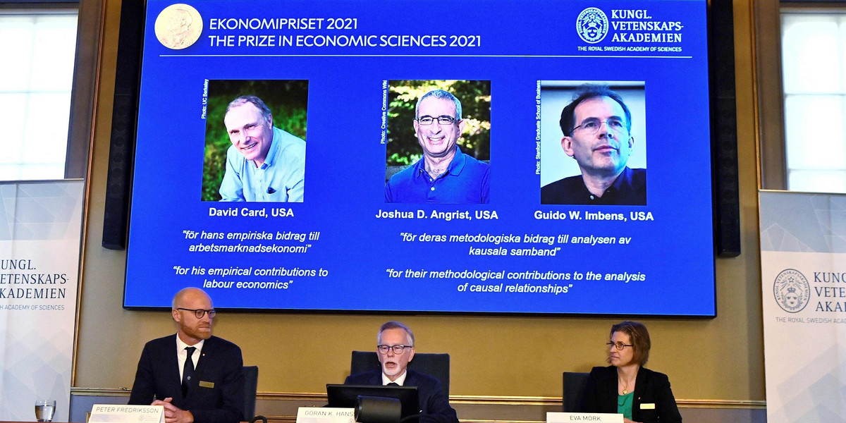 Nagroda Nobla z ekonomii: David Card, Joshua Angrist i Guido Imbens nagrodzeni