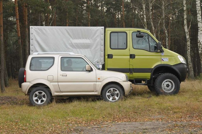 Suzuki Jimny, Iveco Daily 4x4, Suzuki, Iveco, samochód, auto, SUV, 4x4,