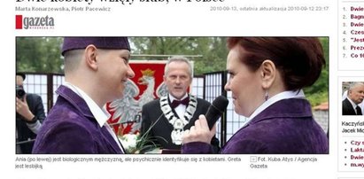 Ślub lesbijek w Polsce! Legalny, bo Ania była facetem!