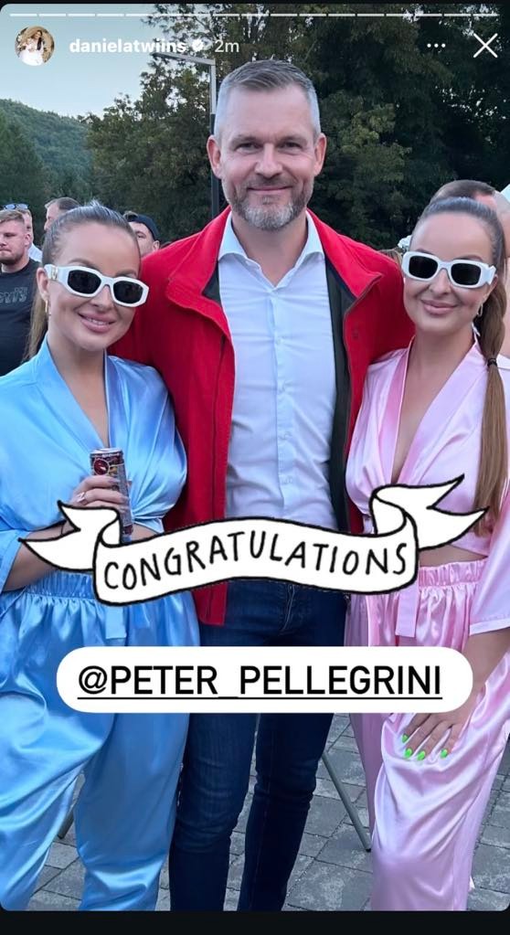 Veronika a Daniela Nízlové s budúcim prezidentom Petrom Pellegrinim.