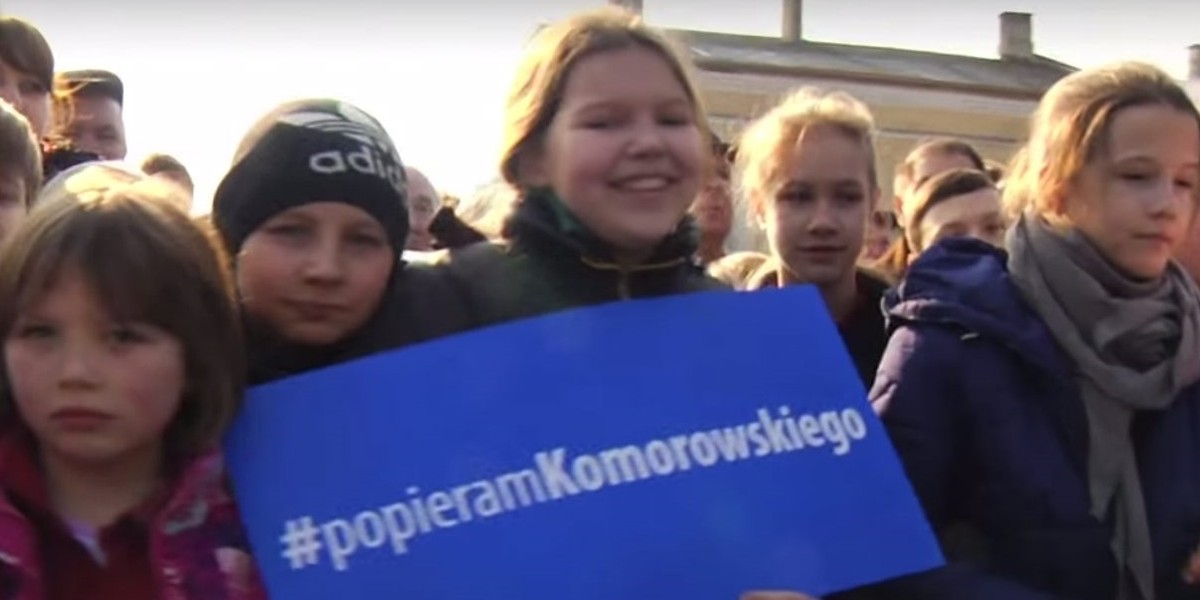 dzieci kampania wyborcza popieram komorowskiego Komorowski