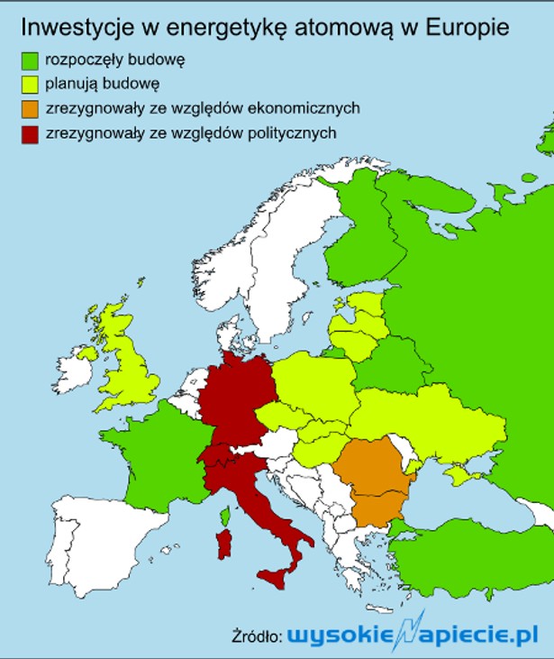 Inwestycję w energetykę atomową w Europie