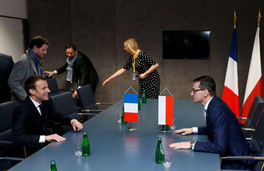 Mateusz Morawiecki i Emmanuel Macron