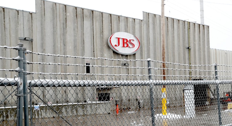 A JBS meat packing plant in Colorado.
